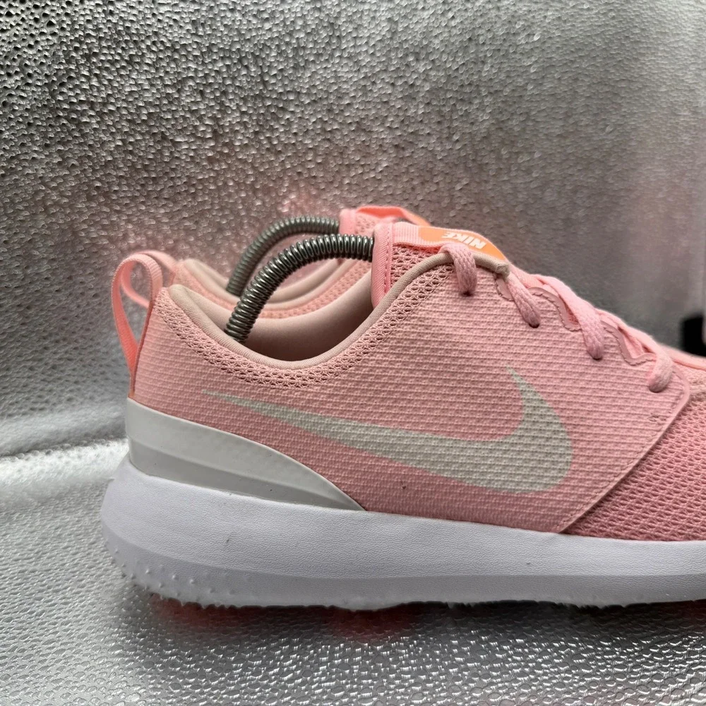 Size 10 Nike Roshe G Golf Shoes Womens Pink Good AA1851-600 Spikeless Mesh